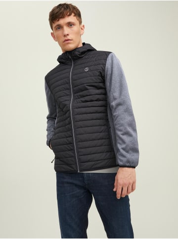 Jack & Jones Softshell Stepp Jacke mit Kapuze JJEMULTI in Grau