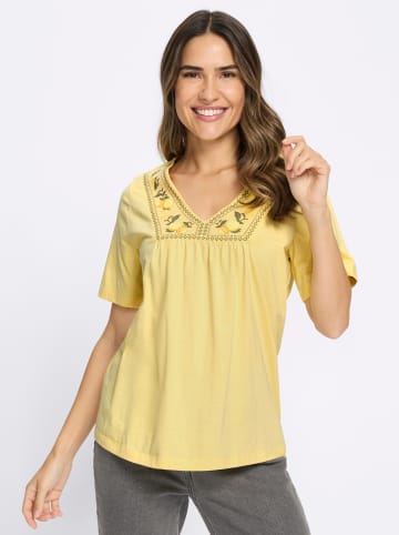 Sieh an! Kurzarm-Shirt in zitrone-khaki