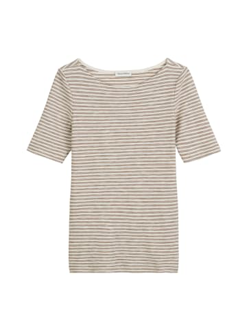 Marc O'Polo Gestreiftes T-Shirt slim in multi/dusty brown/ inside out