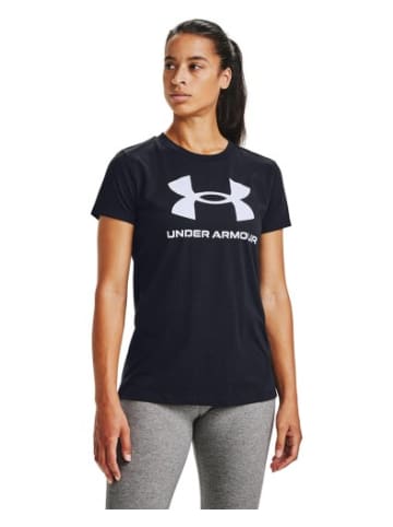 Under Armour Tshirt in Schwarz/Weiß
