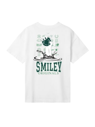 F4NT4STIC T-Shirt Smiley Originals Basketball Sports in off-white