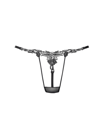 PETITE FLEUR GOLD String in schwarz