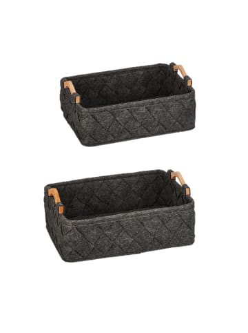 relaxdays 8-tlg. Schrank-Organizer Set in Dunkelgrau