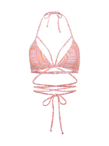 LSCN BY LASCANA Triangel-Bikini-Top in rosa bedruckt