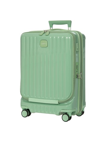 BRIC`s Positano - 4-Rollen Kabinentrolley 55 cm USB erw. (emerald green) in salbei