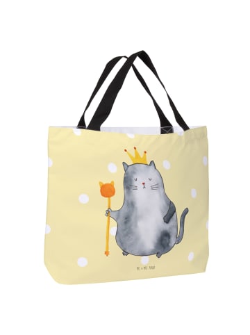 Mr. & Mrs. Panda Beutel Katze König ohne Spruch in Gelb Pastell