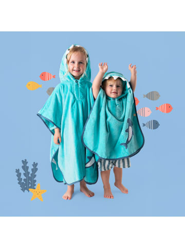 Schlummersack Frottee Badeponcho in Hellblau