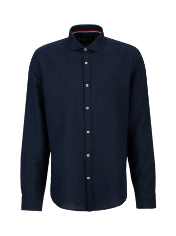 19v69 Italia Leinenhemd Rolfo in blau