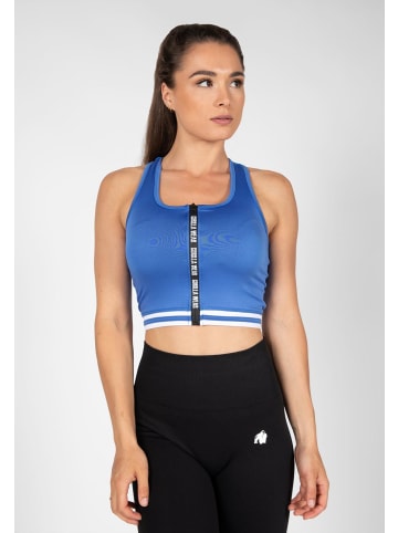 Gorilla Wear Crop top - Mesa Zip Front - Blau