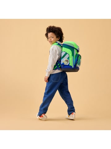 Ergobag Grundschulranzen-Set, CUBO "TruckBär" 5-tlg. in Grün/Blau