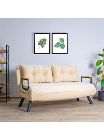 CALICOSY Sofa SANDO in Beige - (W) 133 x (H) 41 x (L) 50 cm