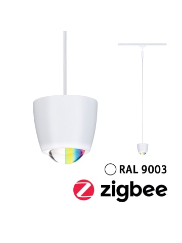 paulmann URail Pendel Smart Home Zigbee 3.0 Tyros RGBW  200lm 4,5W RGBW+ dimmbar 230V Si