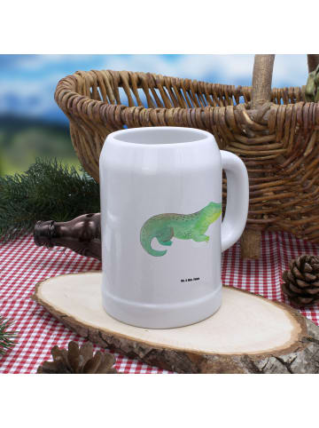 Mr. & Mrs. Panda Bier Humpen Krokodil ohne Spruch in Weiß