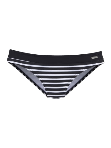 Venice Beach Bikini-Hose in schwarz-weiß gestreift