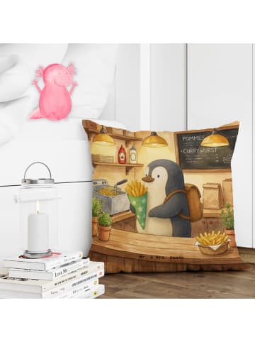Mr. & Mrs. Panda Kuschelkissen 40x40 Pinguin Pommestüte Design o... in Weiß
