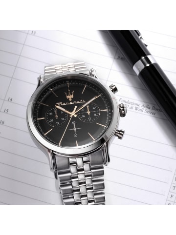 Maserati Chronograph-Armbanduhr Maserati Epoca in silber groß (ca. 42mm)