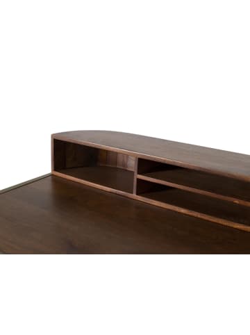 Giner y Colomer Handgefertigter Schreibtisch aus Mangoholz mit goldener Struktur in Brown