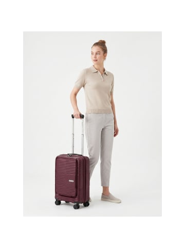 Redolz Essentials 17 2.0 4 Rollen Kabinentrolley 55 cm Laptopfach in burgundy