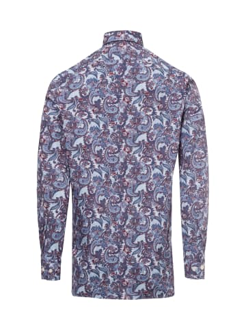 Andrew James Businesshemd - bügelfrei in indigo bordeaux - 0001