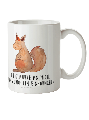 Mr. & Mrs. Panda Kinderpott Einhorn Glauben mit Spruch in Weiß