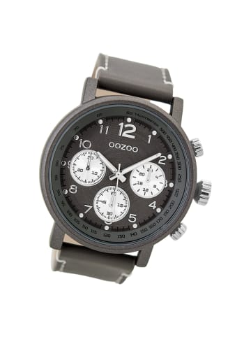 Oozoo Analog-Armbanduhr Oozoo Timepieces grau extra groß (ca. 48mm)