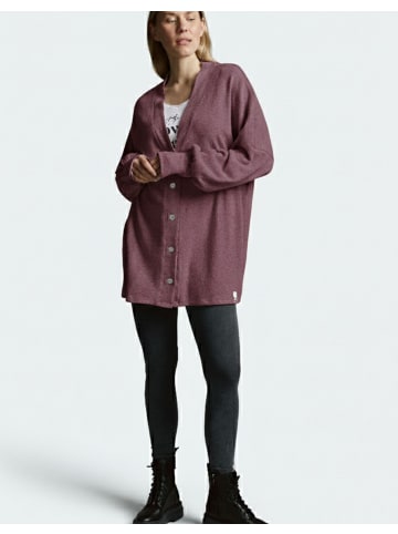 Cotton Candy Cardigan in burgundy melange