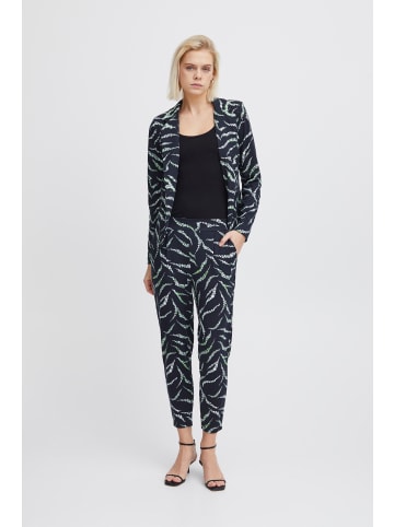 ICHI IHKate regular fit in Total Eclipse Zebra Flower aop