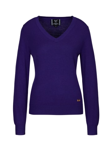 19V69 Italia by Versace V-Ausschnitt-Pullover Juliane in violett