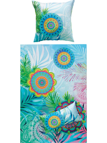 REDBEST Satin Bettwäsche in blau