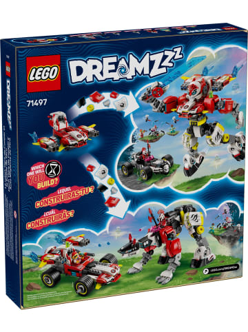 LEGO Dreamzzz 71497 Coopers Tiger-Mech und Zero's Hot Rod Auto