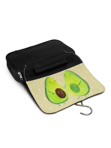 Mr. & Mrs. Panda Waschtasche Avocado Pärchen ohne Spruch in Gelb Pastell