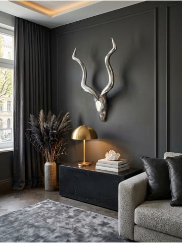 KADIMA DESIGN Hirschgeweih | Aluminium, 80cm, Silber, Wanddeko