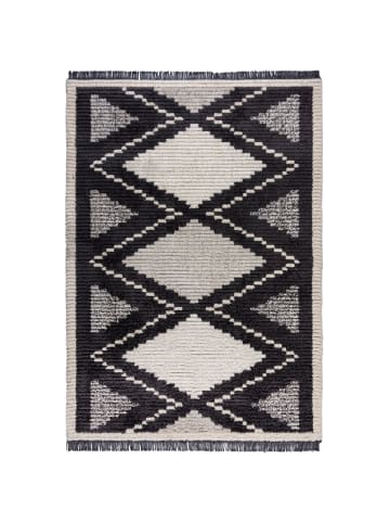 KADIMA DESIGN Eleganter SWALE Teppich mit Quasten und Textur