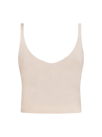 NAEMI Damen Tank Top in Hellbeige Melange