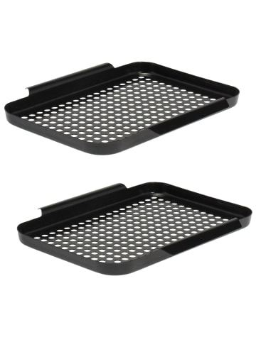 bremermann 2-er-Set Grillplatte 29,5 x 25,5 cm in Schwarz