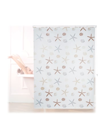 relaxdays Duschrollo Ocean in Semitransparent - (L)240 x (B)160 cm