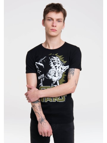 Logoshirt T-Shirt Yoda in schwarz