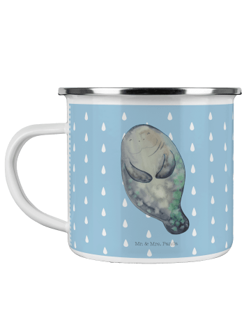 Mr. & Mrs. Panda Haferl Seekuh Happy ohne Spruch in Blau Pastell