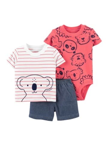 carter's 3-tlg. Set Body kurzarm, T-Shirt und Sweatshorts Koala in Mehrfarbig