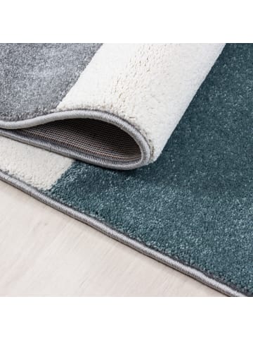 Teppich Boss Kurzflor Teppich Hara Blau