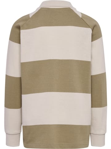 Hummel Shirt "Loose Striped Polo Longsleeve" in Beige