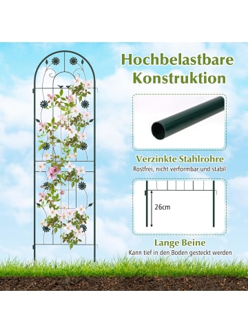 COSTWAY Rankgitter 4er Set 180x50cm in Grün