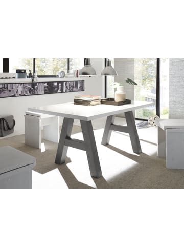 58 aufm Kessel ESSZIMMERTISCH Elia 4 180 x 90 x 75 Esstisch Graphit/Weiß Matt Lack