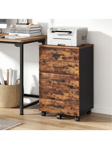 VASAGLE Aktenschrank Custos in Braun - (B)42 x (H)65.7 x (T)40 cm