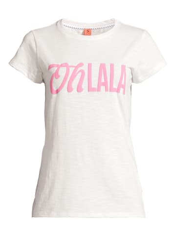 Salzhaut Rundhals T-Shirt für Damen in weiß