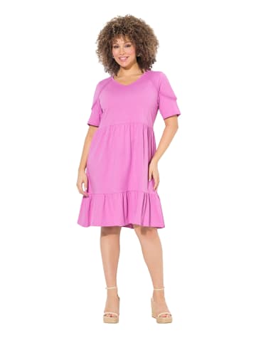 Ulla Popken Jerseykleid in kühles pink