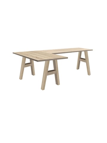 58 aufm Kessel ECKSCHREIBTISCH Eda 1 190 x 140 x 75 Computertisch Eiche sägerau