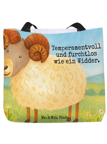 Mr. & Mrs. Panda Damen Schultertasche Sternzeichen Widder Design... in Weiß