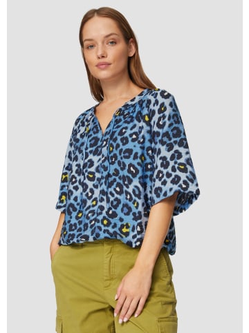 s.Oliver Bluse kurzarm in Blau-mehrfarbig