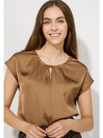 More & More Satinfrontshirt in sweet toffee